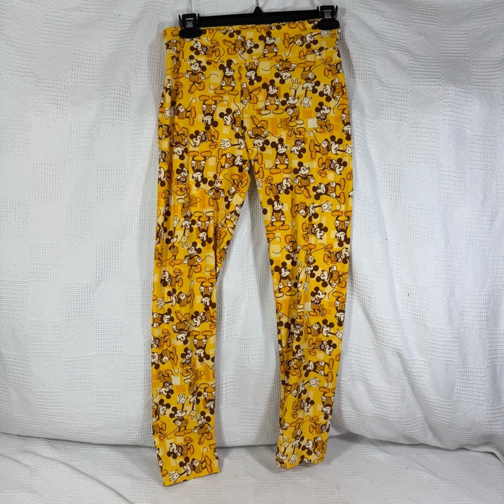LuLaRoe Disney Mickey Leggings Yellow One Size‎